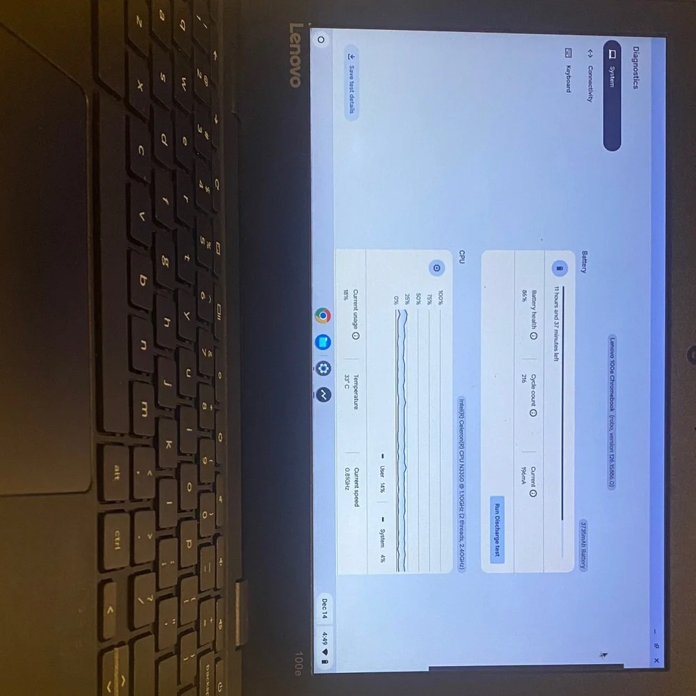 Lenovo Gray Laptop with Black Keyboard